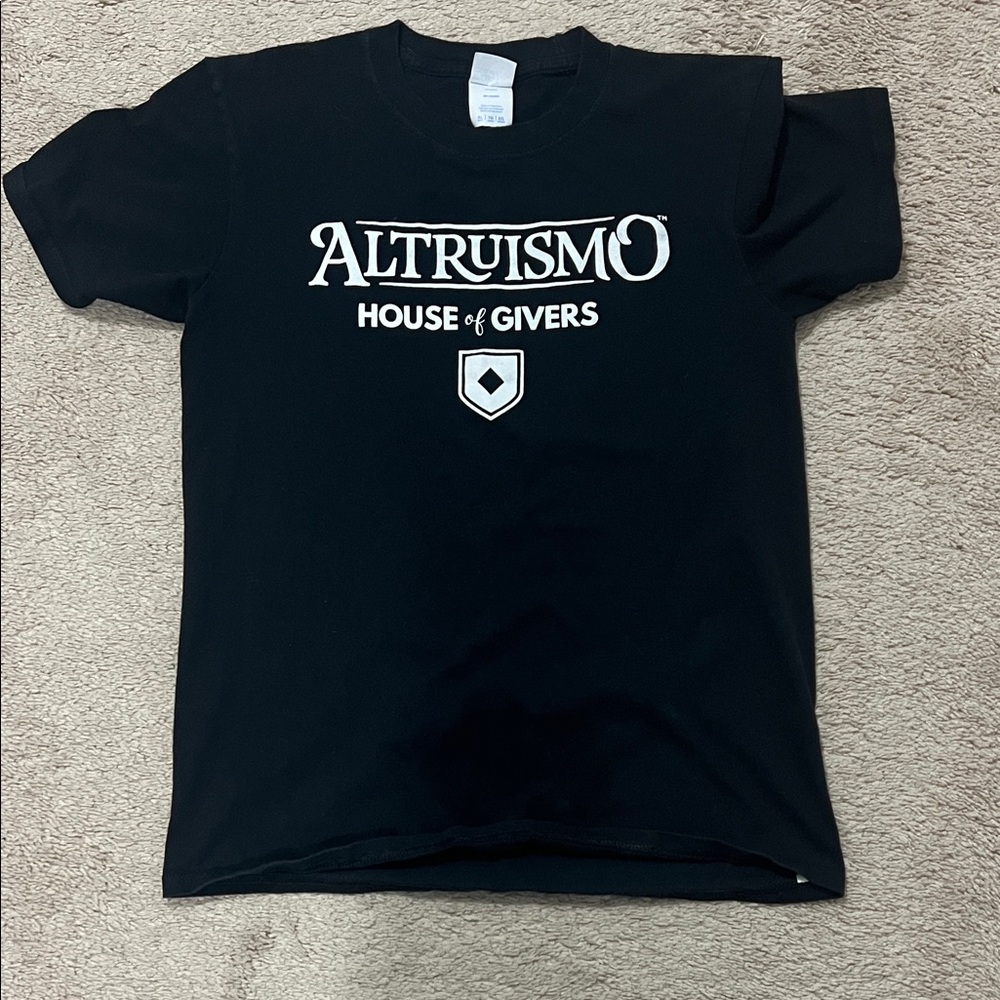 Altruismo House Black Tee with White Print